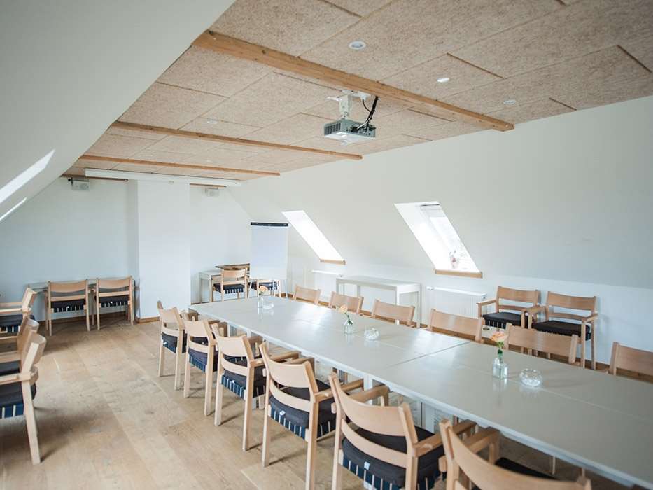 Konference lokale på Bybjerggaard kro, hvor virksomheder kan afholder møder og konference